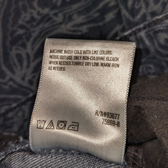 Liz Claiborne stretch slim leg jeans 10 paisley print - Picture 5 of 8